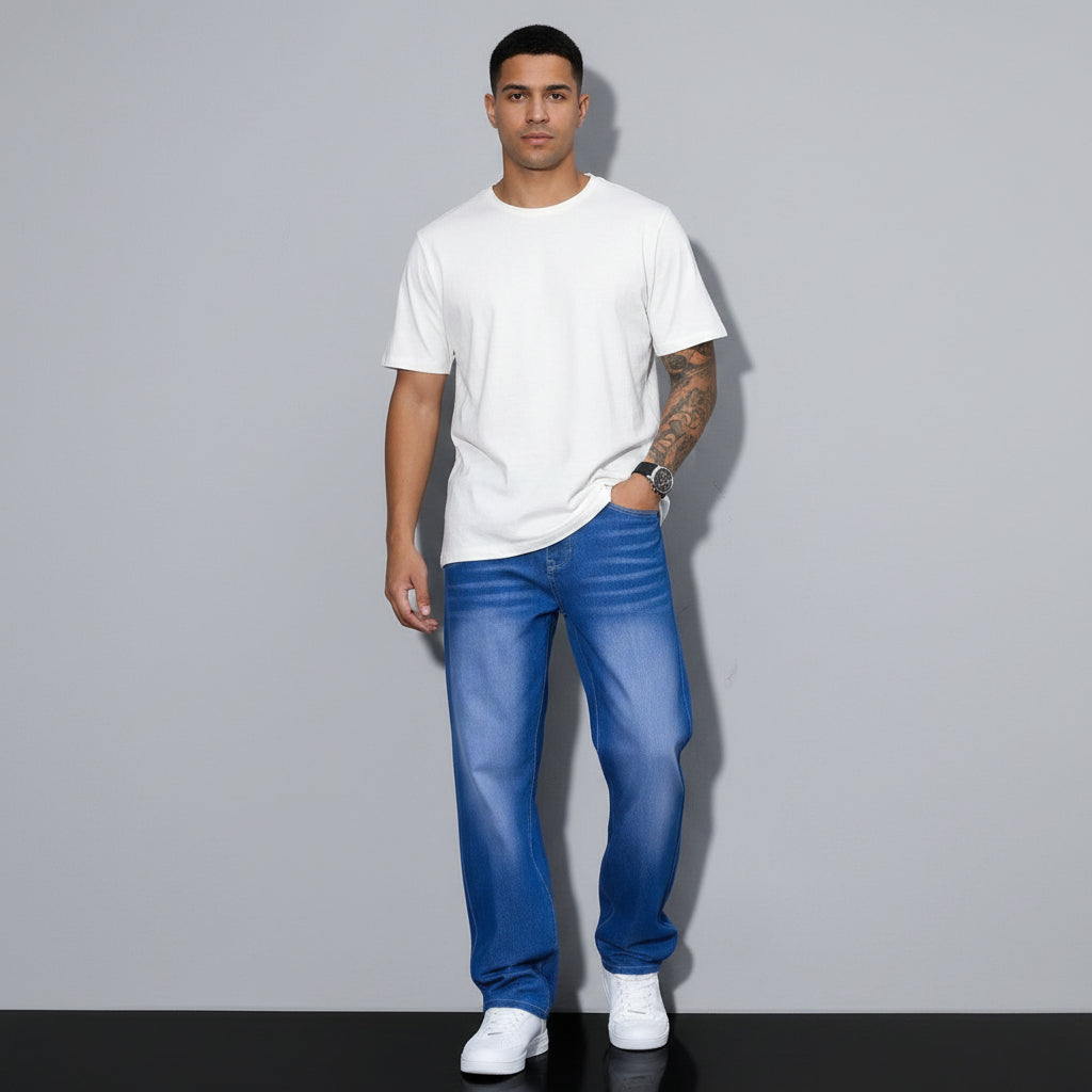 Relaxed Fit Jeans Gerader Schnitt Five Pocket Design - Image 8