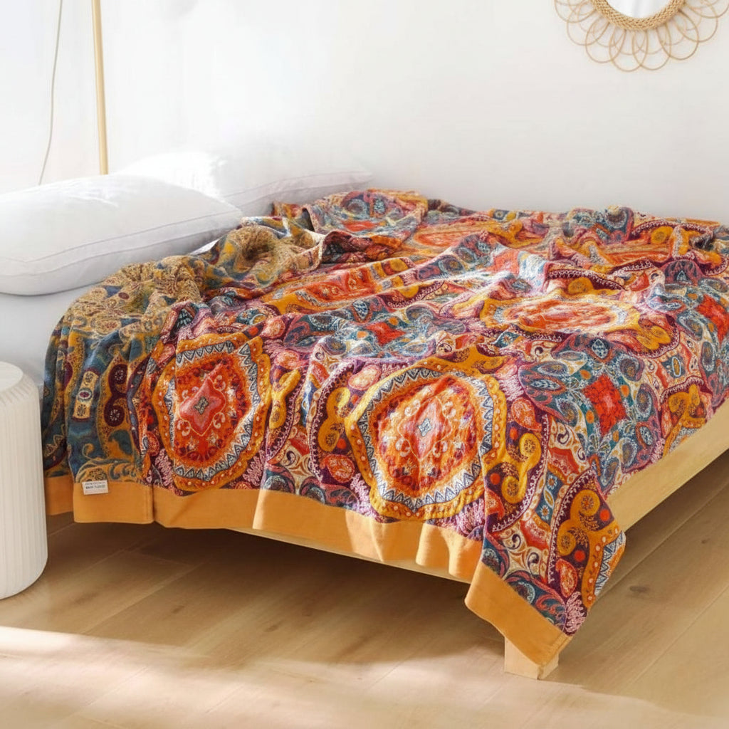 Reversible Blanket Double Sided Sofa Bed Soft Warm Throw Blanket