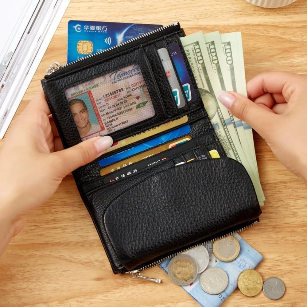 Rfid Geldbörse Damen Geldbörse Mini Klappe - Image 18