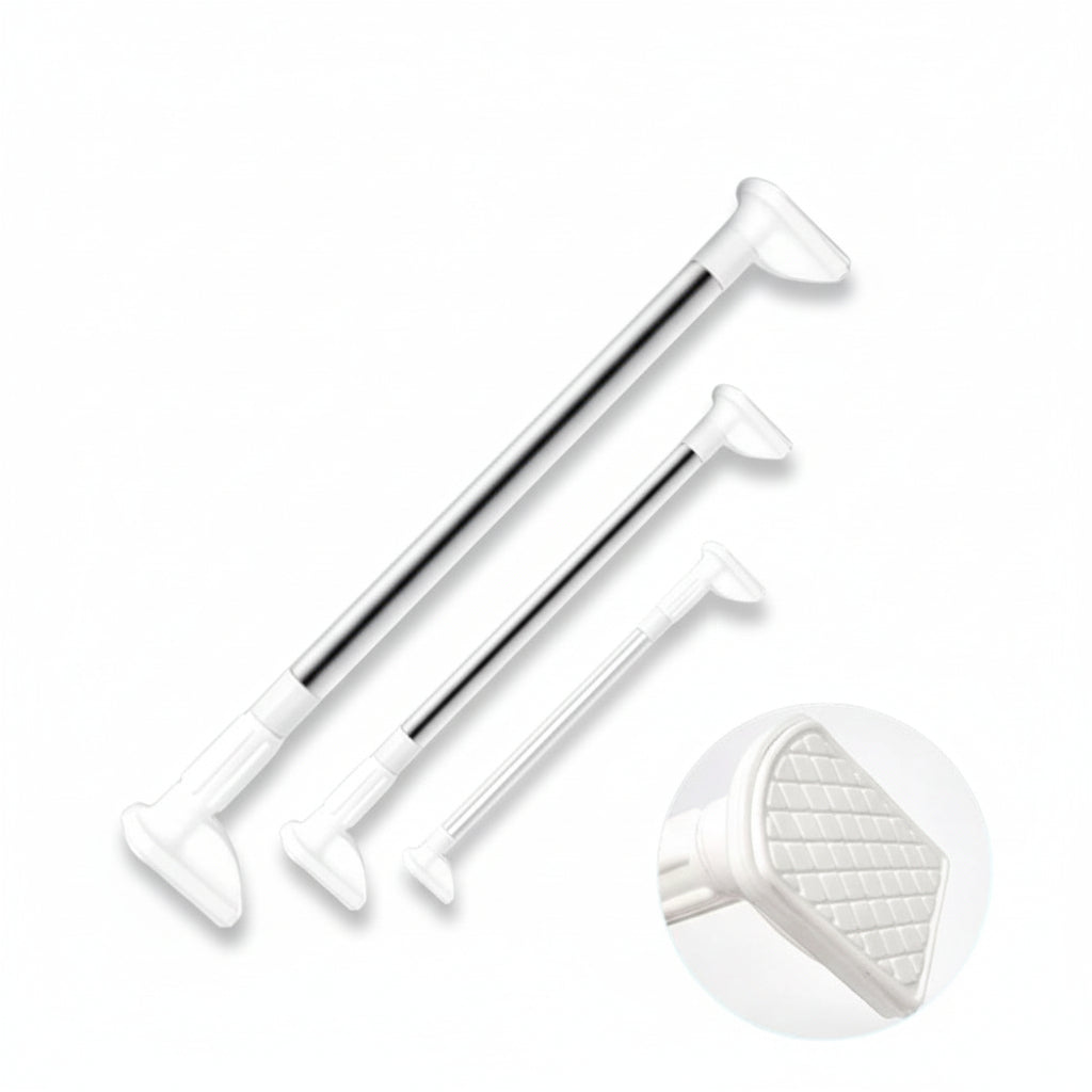 Barre de douche acier inoxydable réglable rideau de douche salle de bain