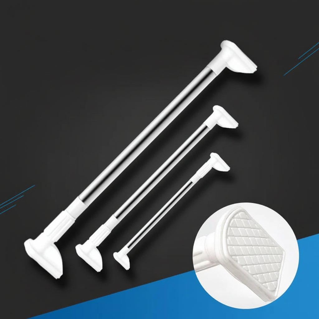 Barre de douche acier inoxydable réglable rideau de douche salle de bain
