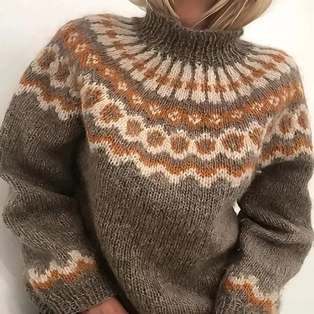 Rollkragen Strickpullover Norwegisches Muster - Image 2