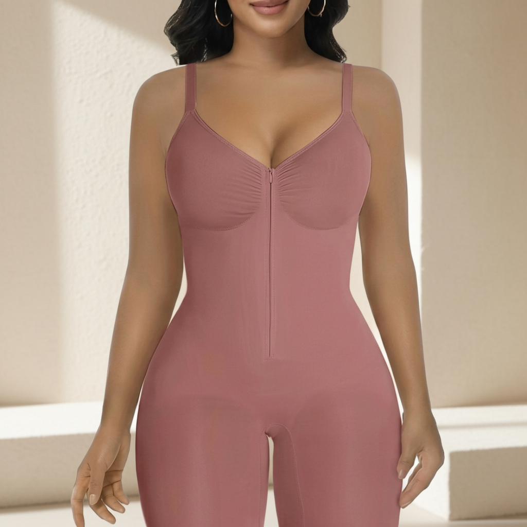 Damen Body Bauchkontrolle Formwäsche Figurformender Body
