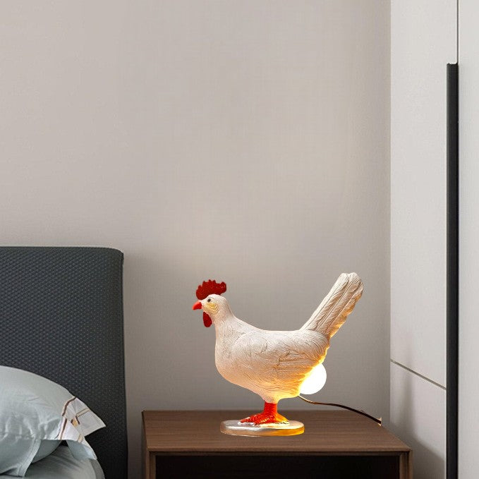 Tischlampe Huhn Dekofigur LED Nachtlicht