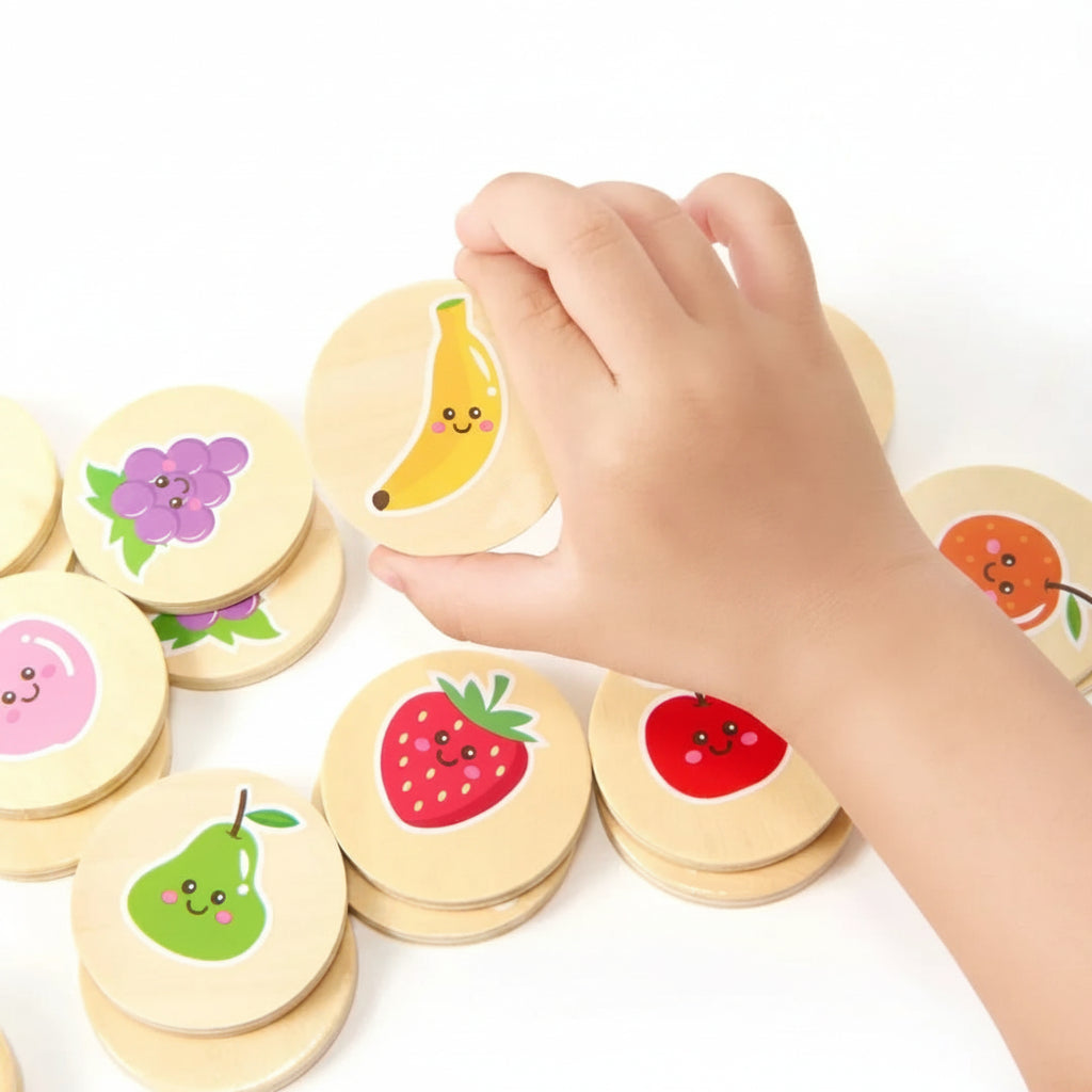 Schach Gedächtnisspiel Holz Kinder Lernspiel - Image 2