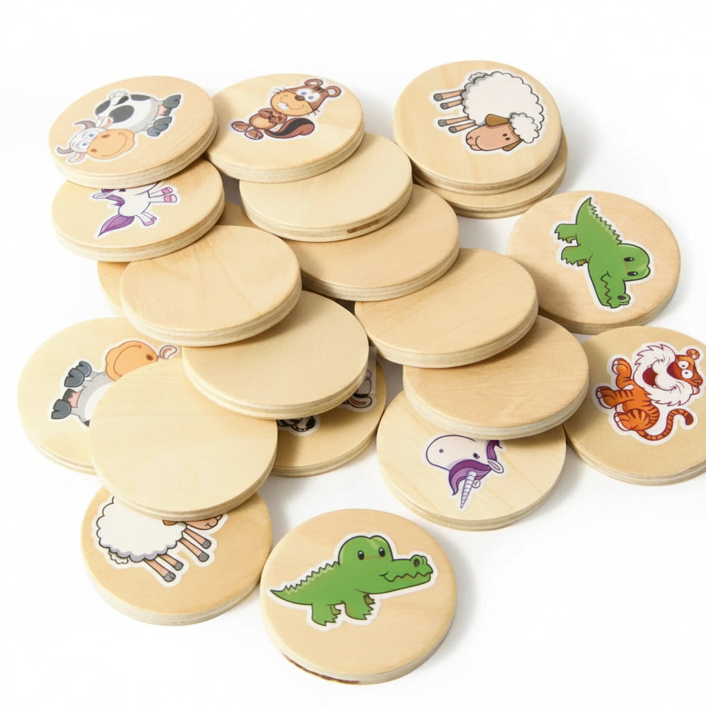 Schach Gedächtnisspiel Holz Kinder Lernspiel - Image 4
