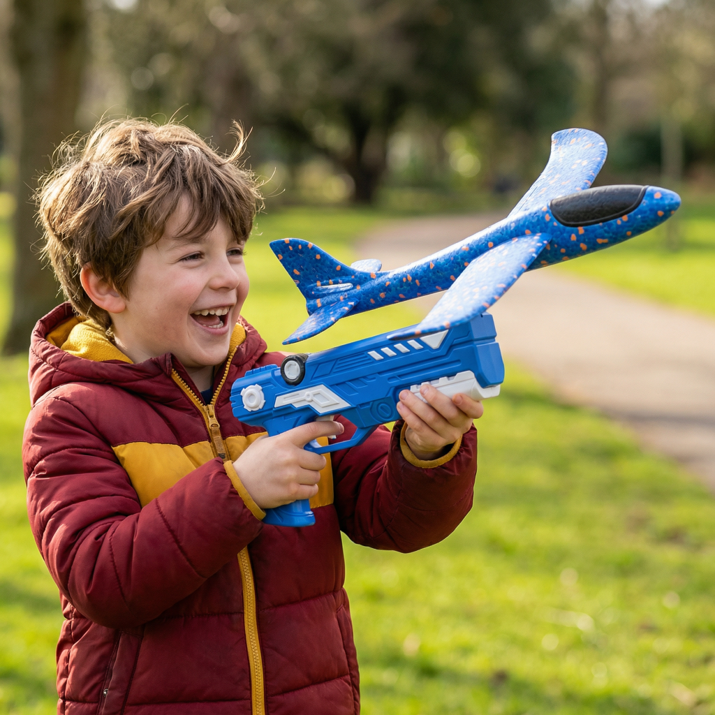 Schaumflugzeug Werfer Spielzeug Handheld Langwurf - Image 6
