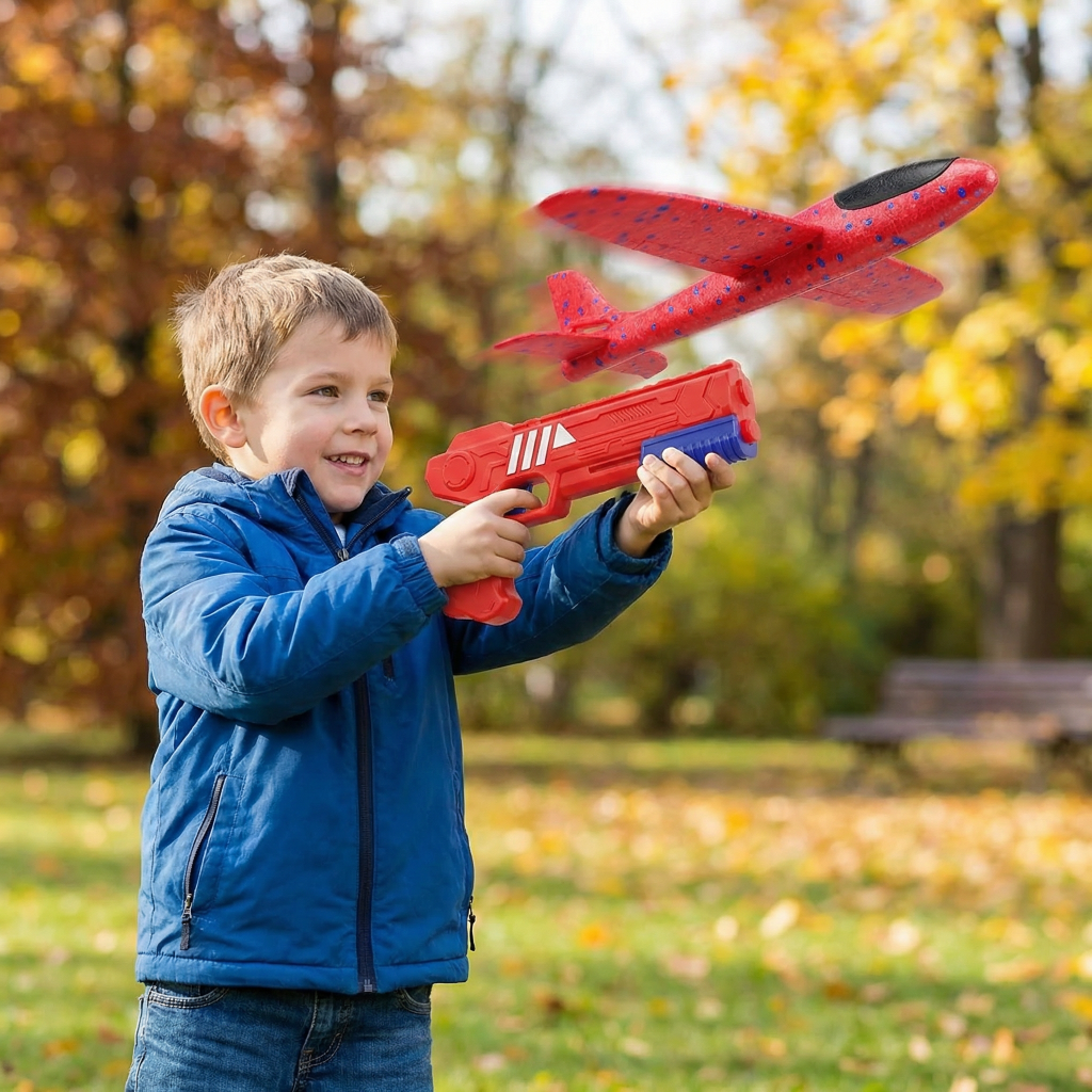 Schaumflugzeug Werfer Spielzeug Handheld Langwurf - Image 7