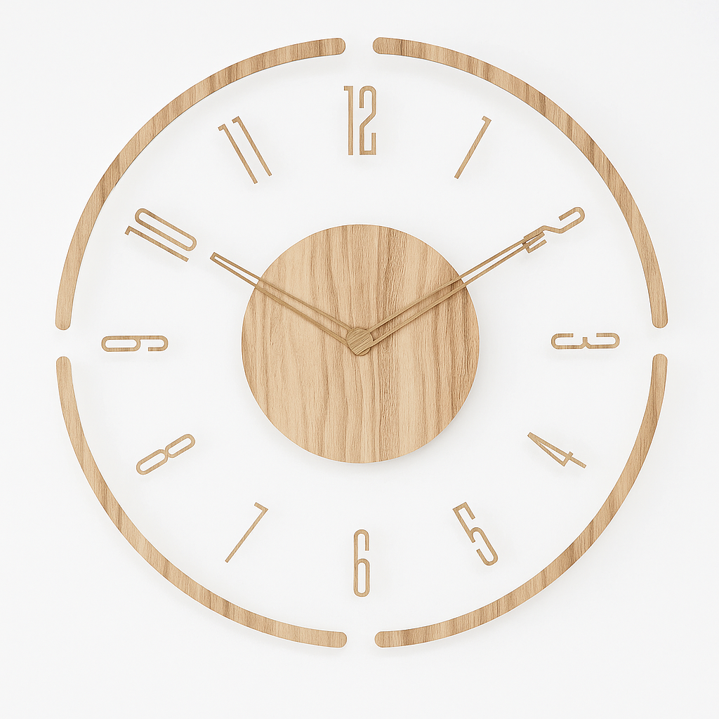 Wanduhr Skandinavisch Holz Modern Geräuschlos
