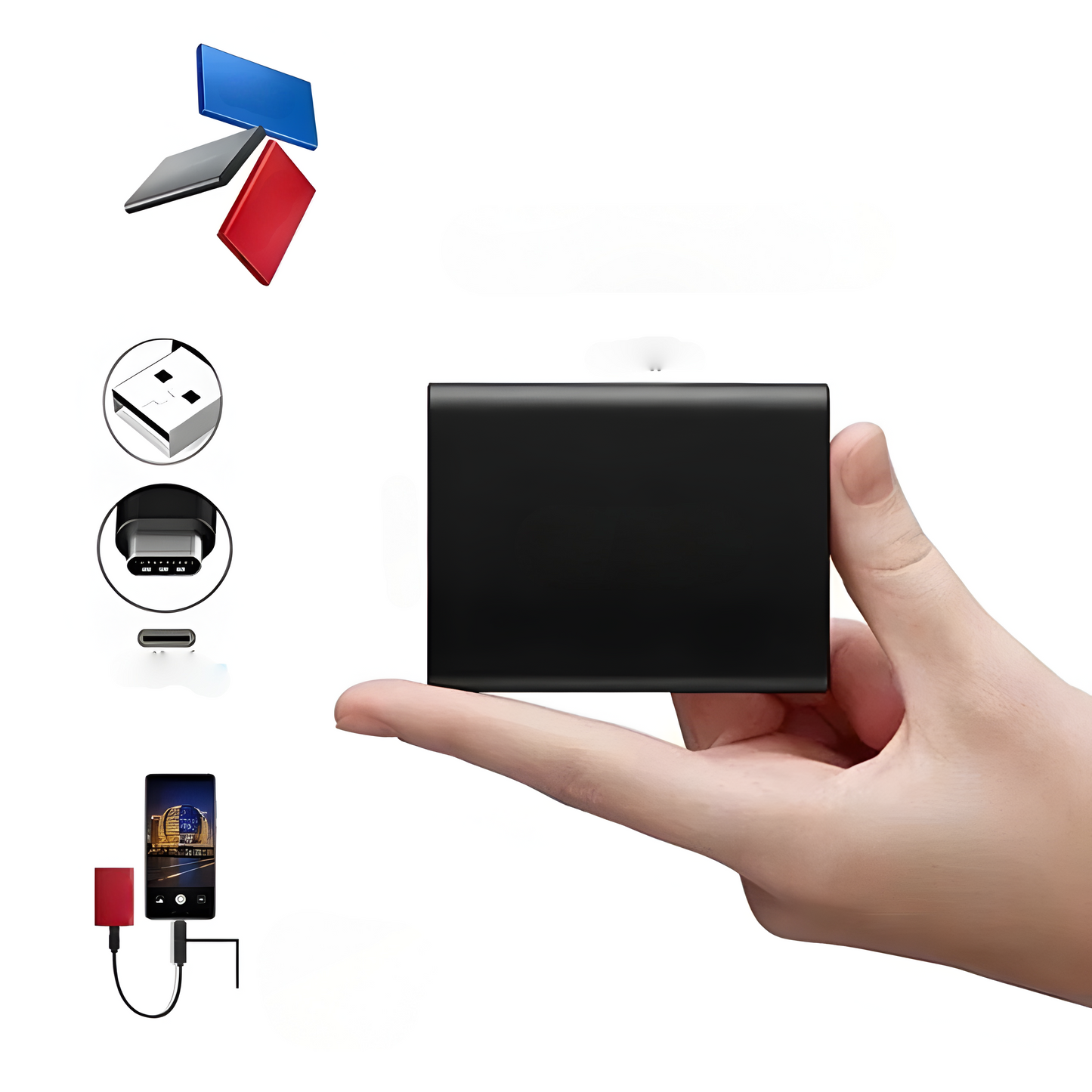 Externe SSD Tragbar USB-C 2TB Speicher