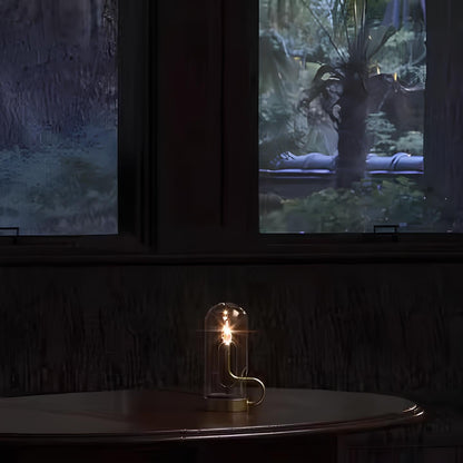 Glas LED Tischlampe mit Magnet Pendellicht