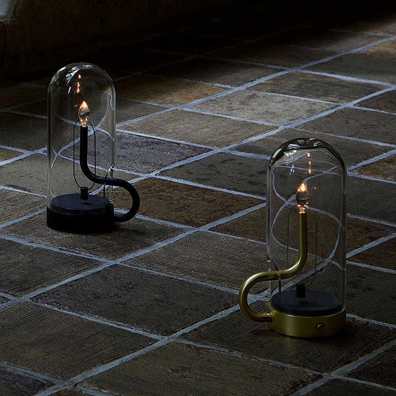 Glas LED Tischlampe mit Magnet Pendellicht