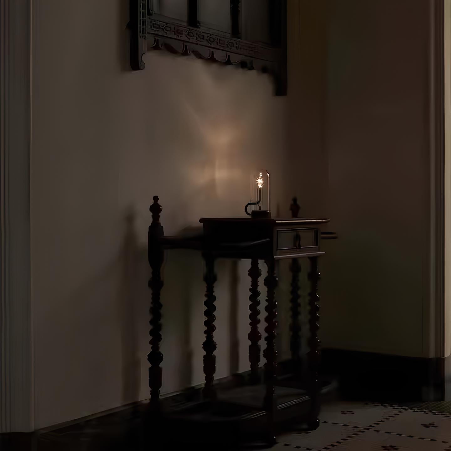 Glas LED Tischlampe mit Magnet Pendellicht