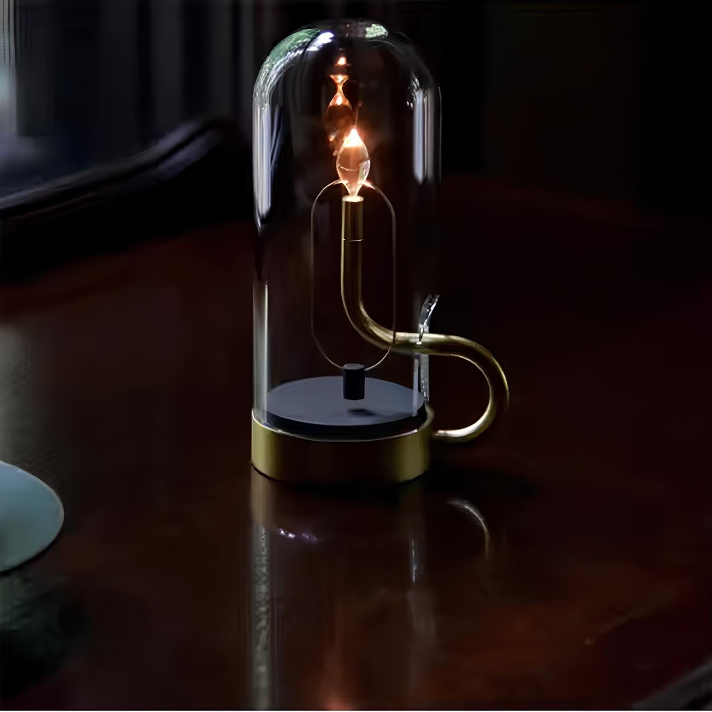 Glas LED Tischlampe mit Magnet Pendellicht