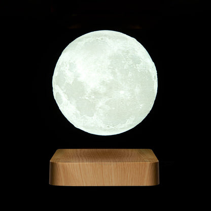 Schwebende Mondlampe Mit Holzsockel 3D Mondlampe Licht - Image 3