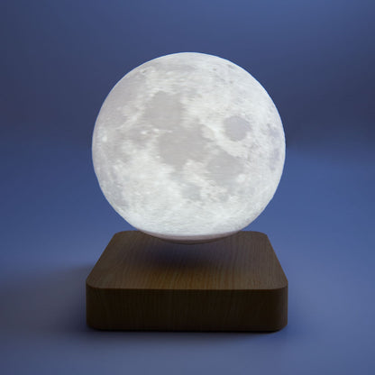 Schwebende Mondlampe Mit Holzsockel 3D Mondlampe Licht - Image 4