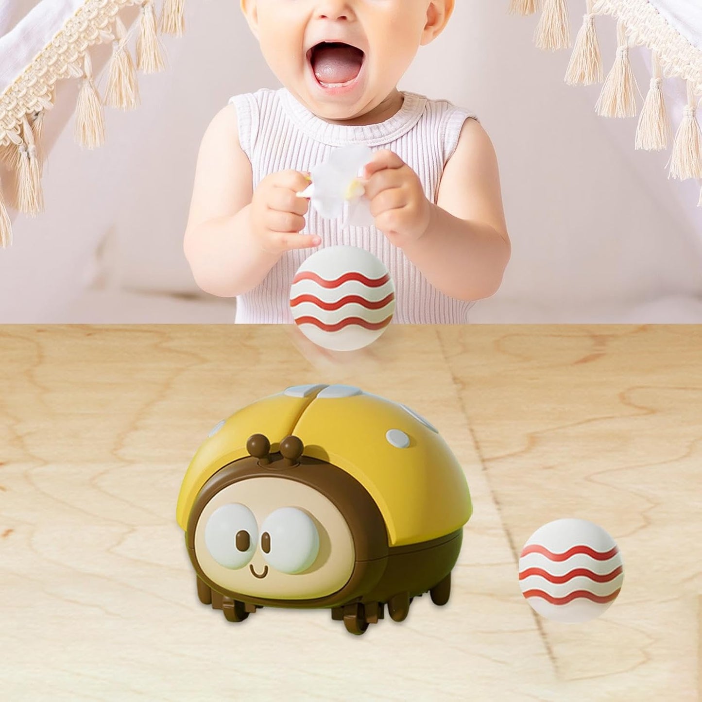 Baby Spielzeug Marienkäfer mit Schwebeball