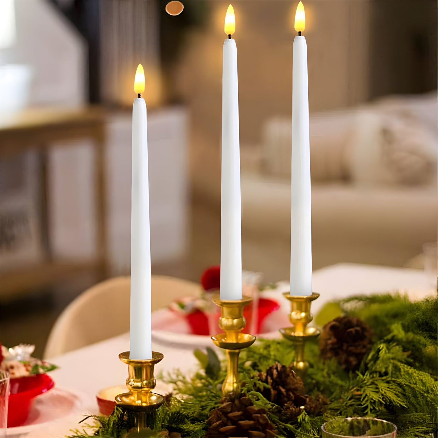 LED Stabkerzen mit Fernbedienung Set