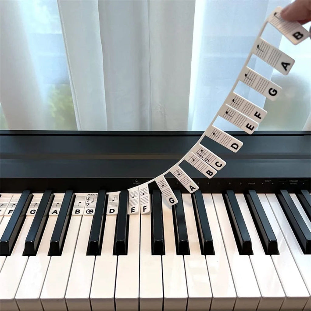 KeyboardLabel – Irrotettava Silikonitarra Pianolle Ja Koskettimistolle