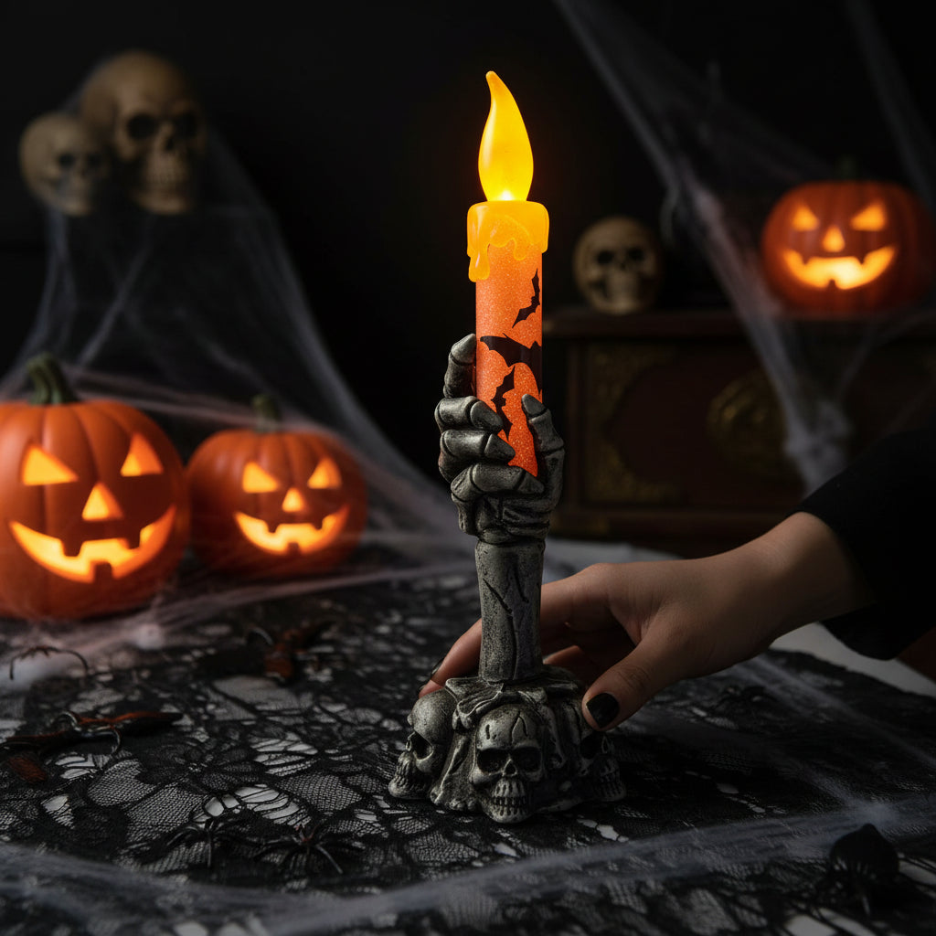 Skelettkerzen Halloween Deko - Image 2
