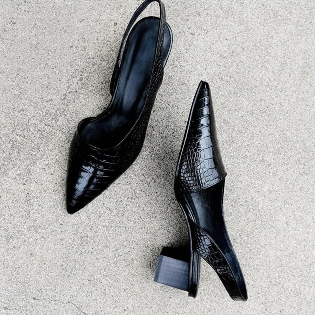 Slingback Pumps Damen Blockabsatz Modisches Design - Image 4