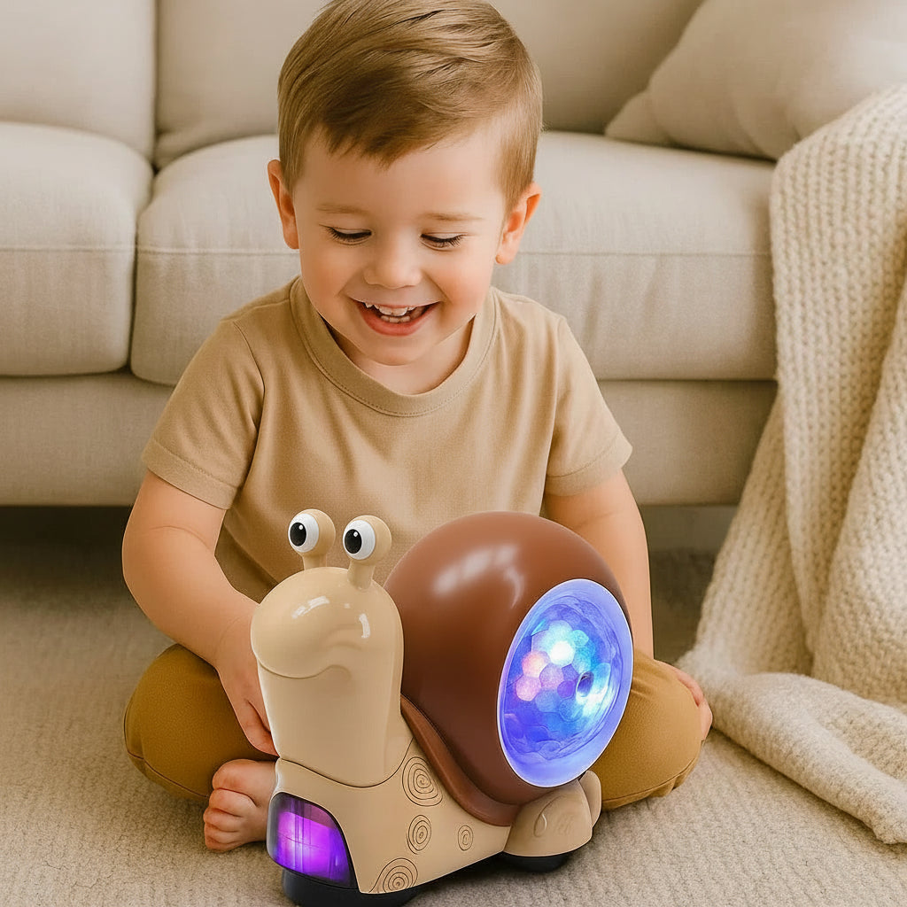 Giocattolo Neonato Lumaca Musicale Luci Gioco Interattivo