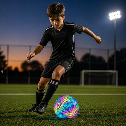 Pallone Da Calcio Riflettente Per Allenamento Notturno