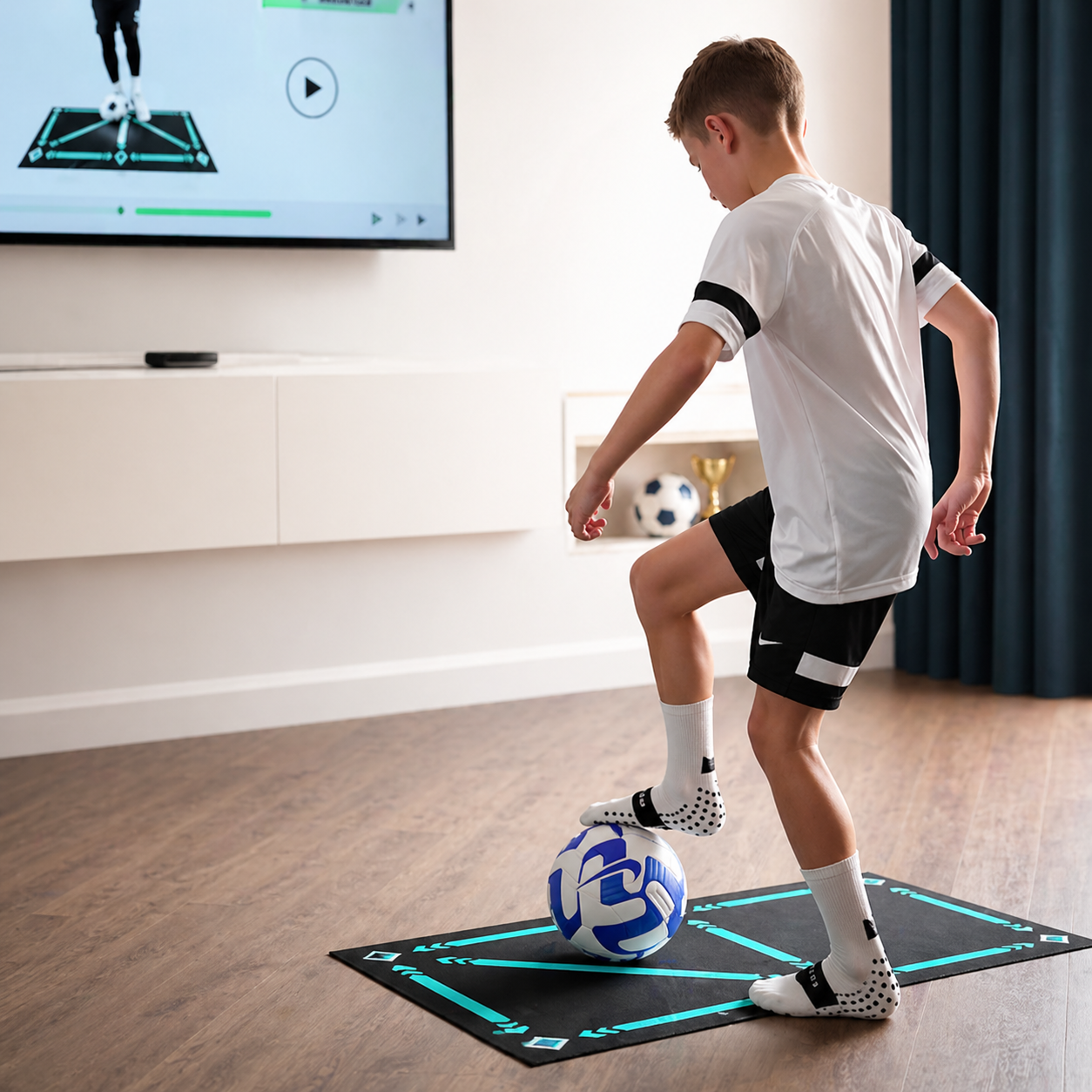 Fußball Trainingsmatte Weltmeisterschaft Videoprogramm Übung