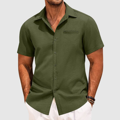 Sommerhemd Kurzarm Lockerer Schnitt Freizeitlook - Image 1