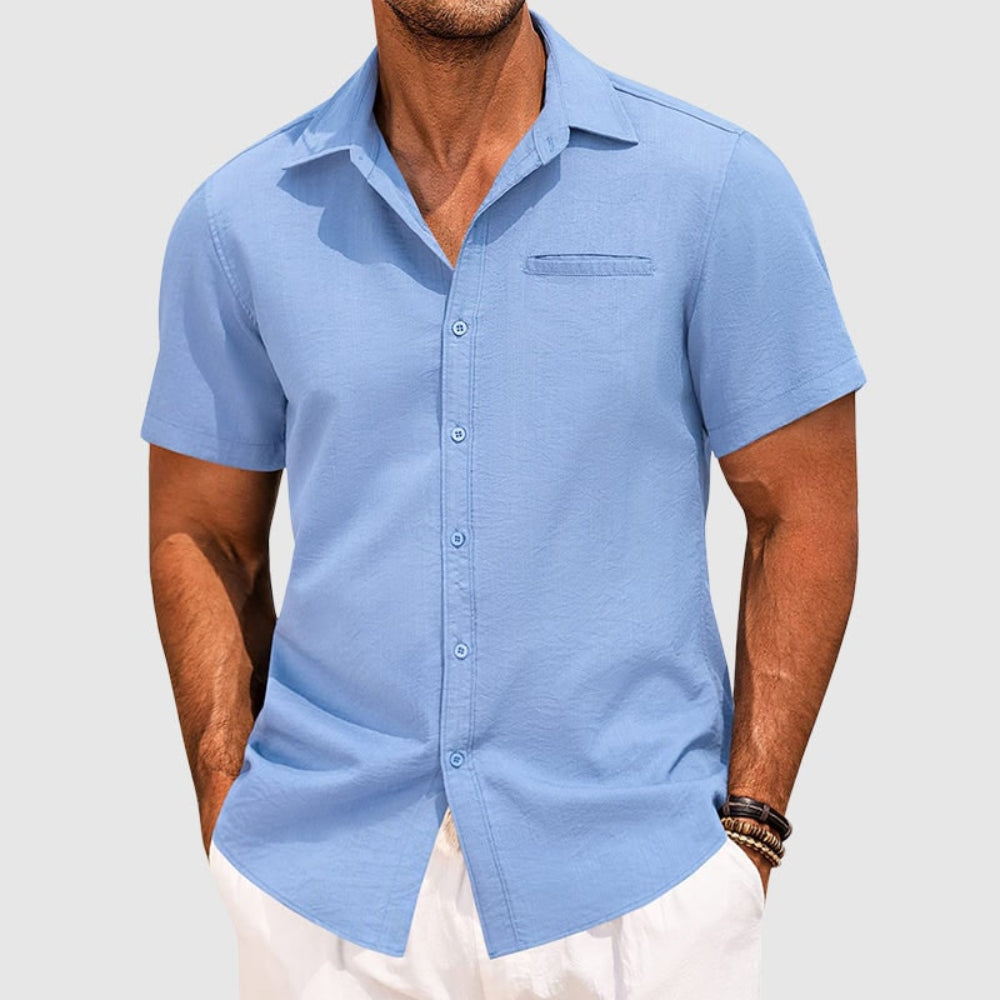 Sommerhemd Kurzarm Lockerer Schnitt Freizeitlook - Image 2