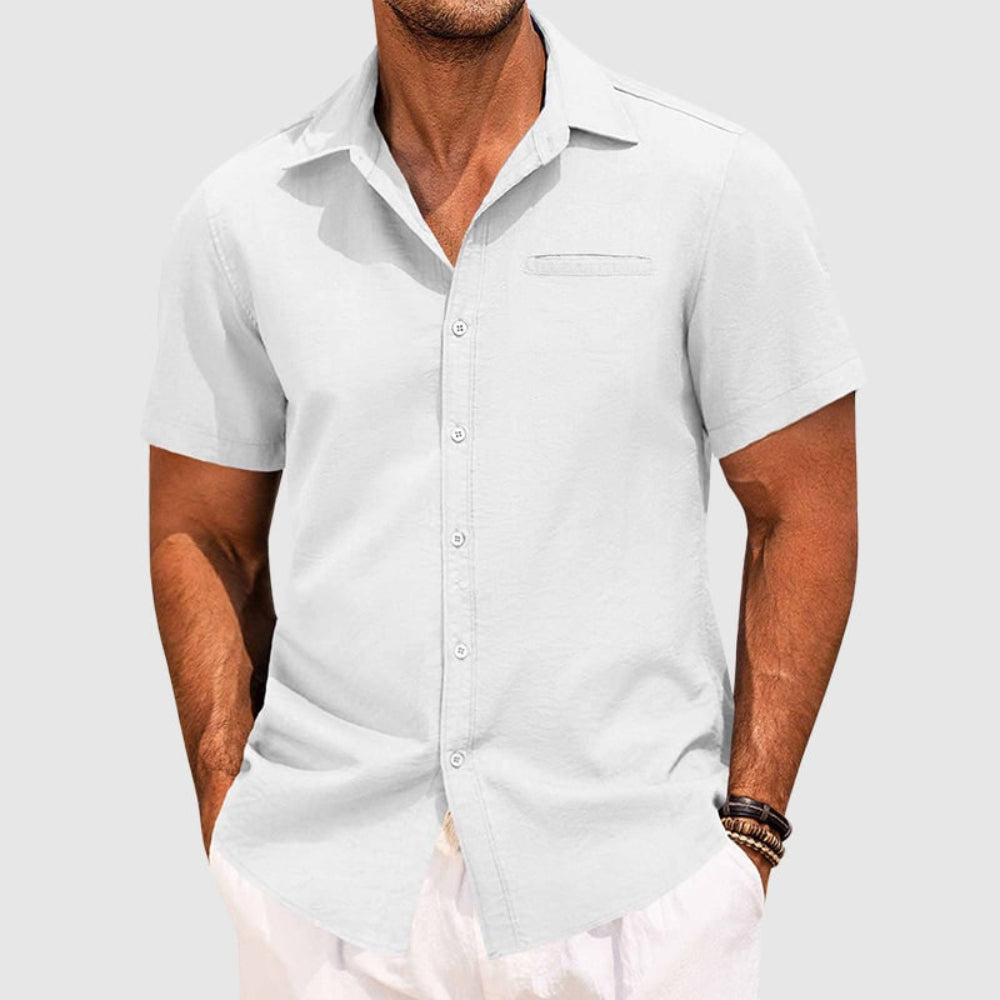 Sommerhemd Kurzarm Lockerer Schnitt Freizeitlook - Image 3