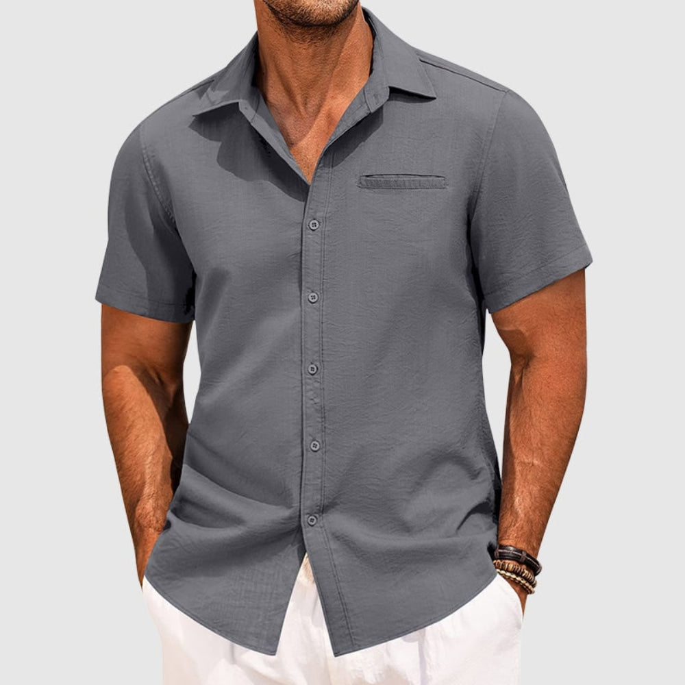 Sommerhemd Kurzarm Lockerer Schnitt Freizeitlook - Image 5