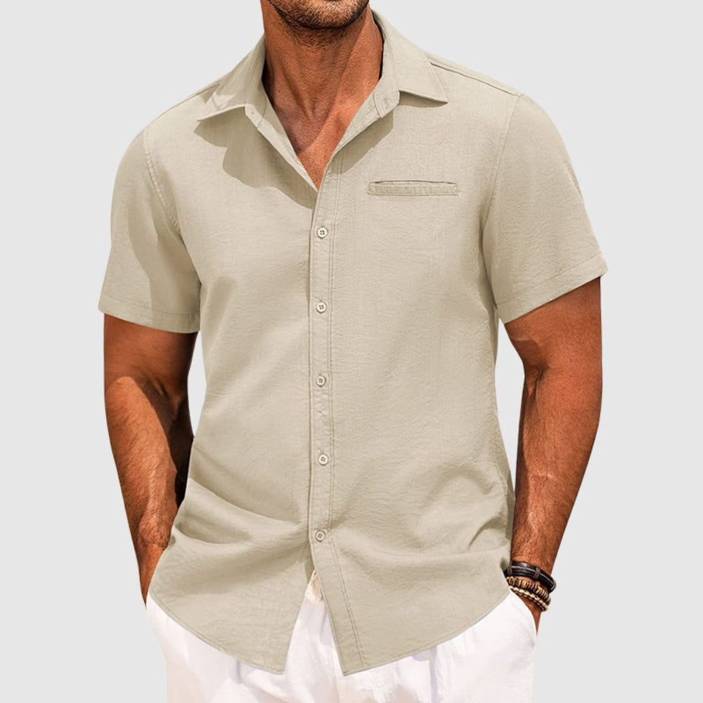 Sommerhemd Kurzarm Lockerer Schnitt Freizeitlook - Image 6