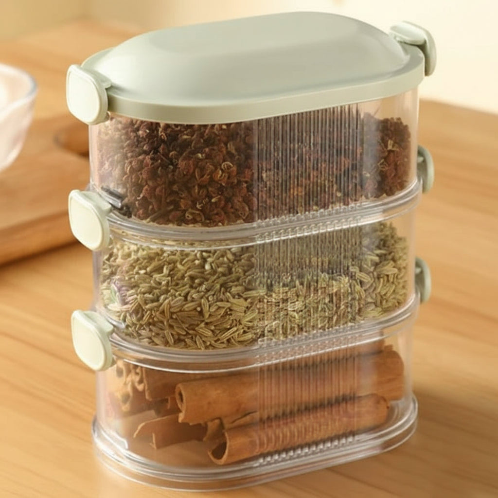Spice Rack Kitchen Spice Organiser Plastic Storage Box