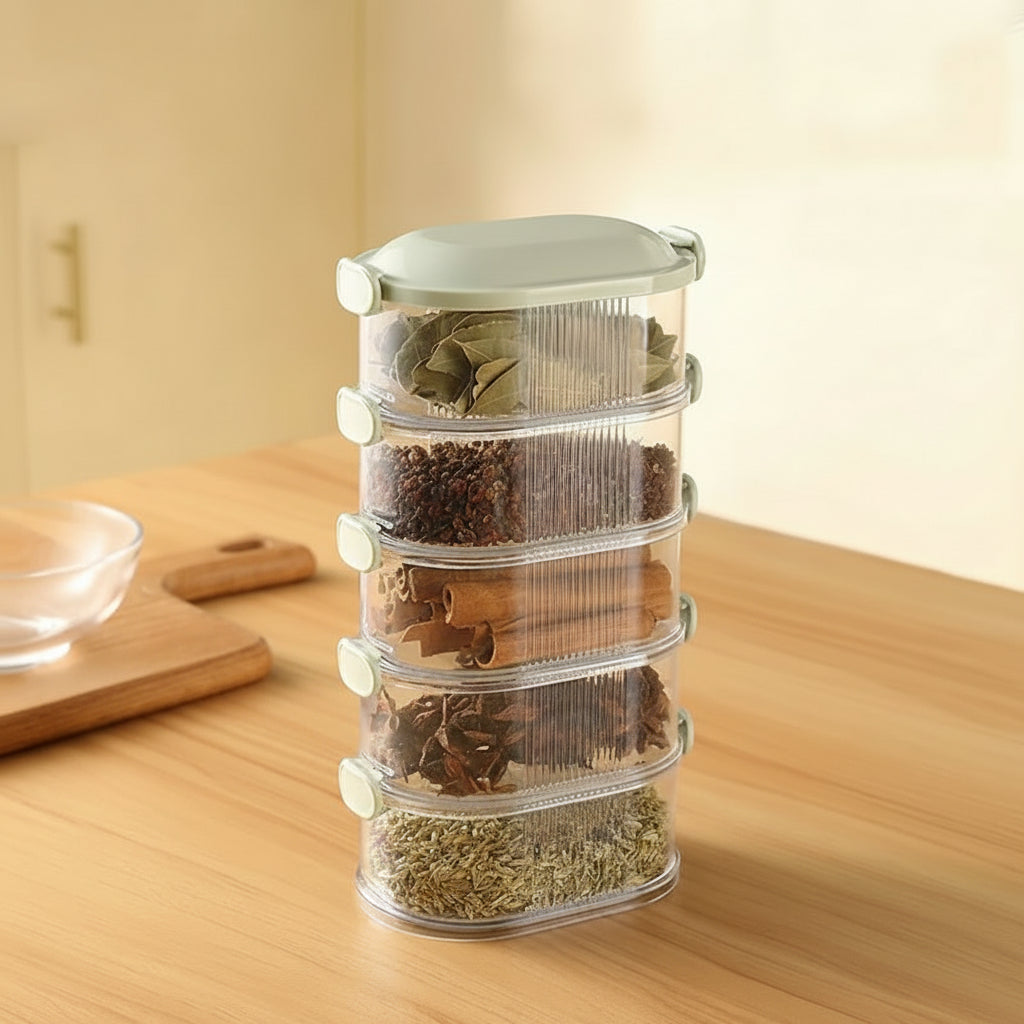 Spice Rack Kitchen Spice Organiser Plastic Storage Box