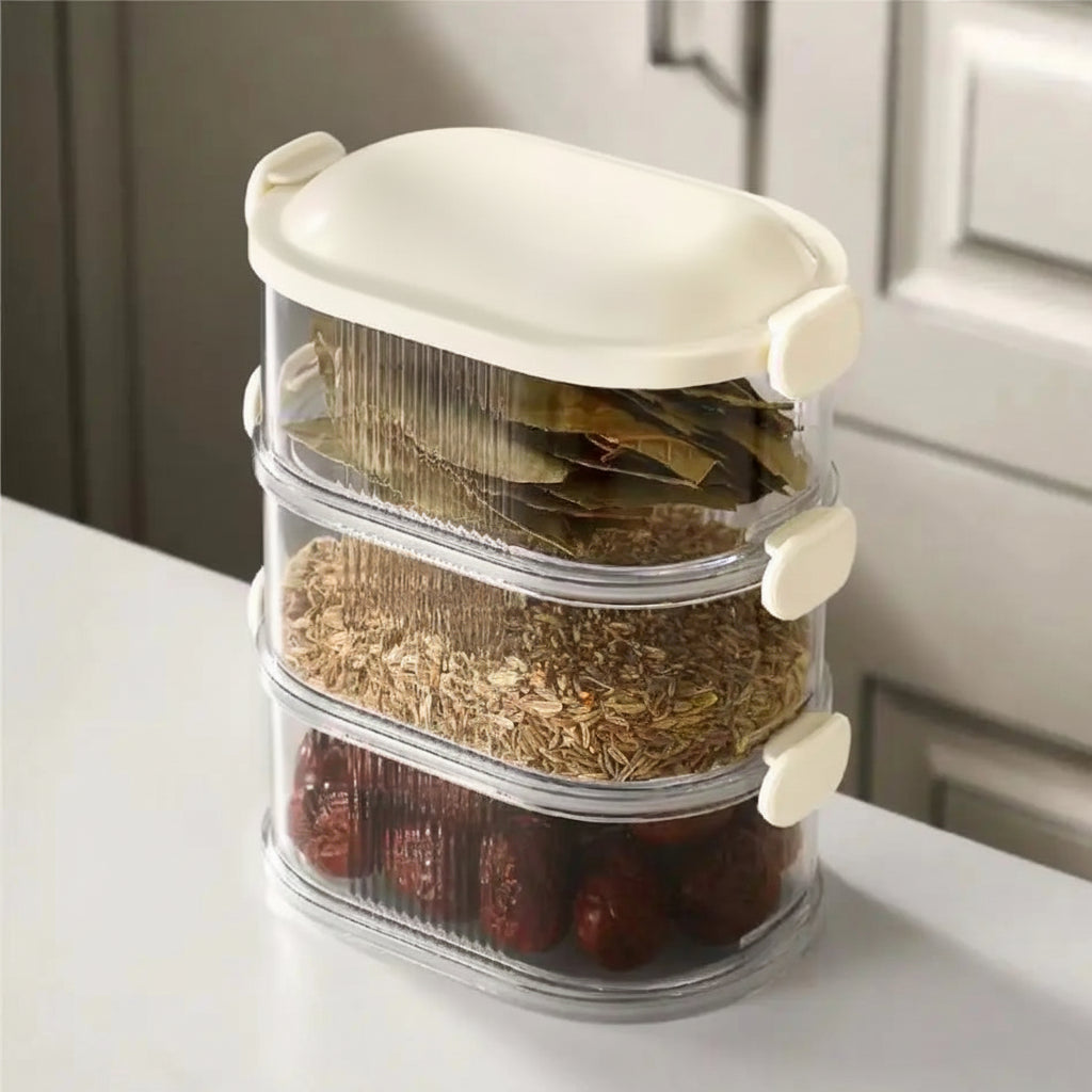 Spice Rack Kitchen Spice Organiser Plastic Storage Box