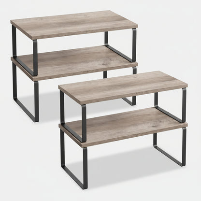 Two-Tier Spice Rack Practical Space-Saving Spice Storage