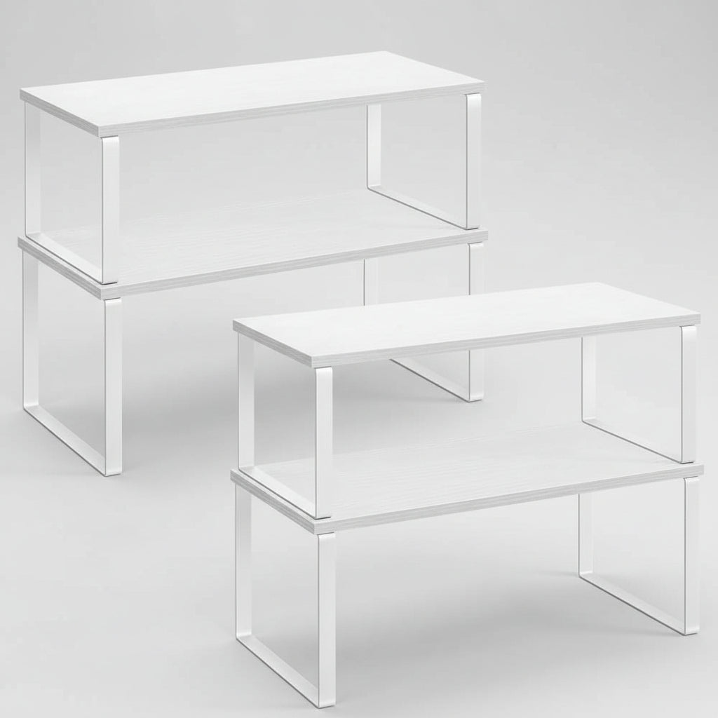 Two-Tier Spice Rack Practical Space-Saving Spice Storage