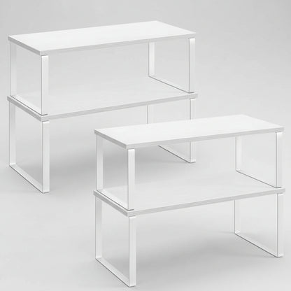 Two-Tier Spice Rack Practical Space-Saving Spice Storage