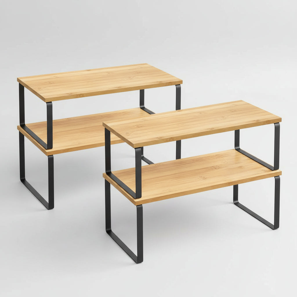 Two-Tier Spice Rack Practical Space-Saving Spice Storage