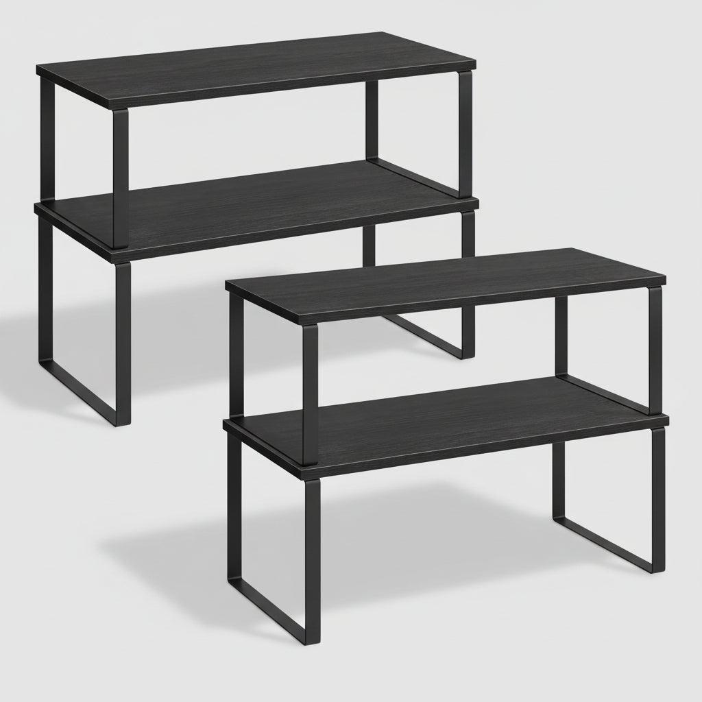 Two-Tier Spice Rack Practical Space-Saving Spice Storage