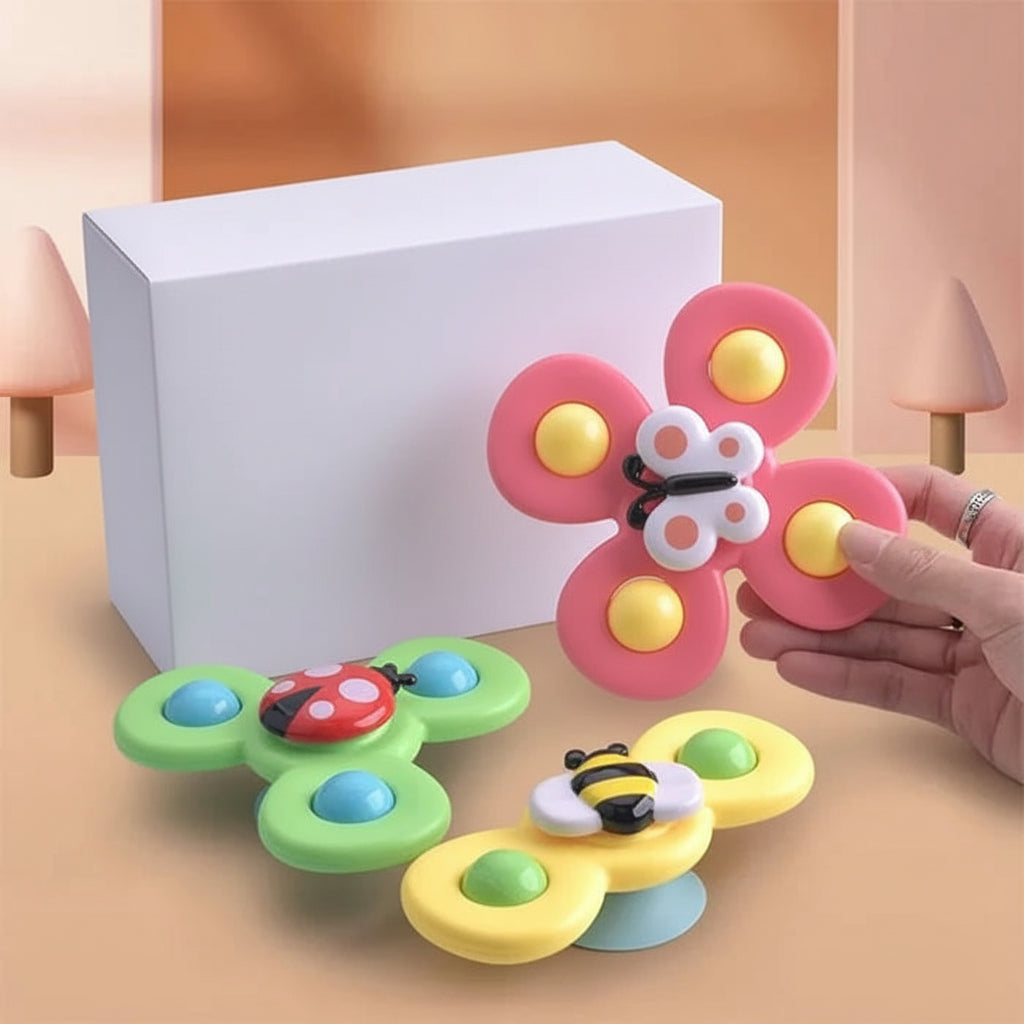 Set de jouets spinner bébé silicone jeu sensoriel