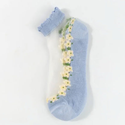 Spitzensöckchen Lace Socken Blumenmuster - Image 20