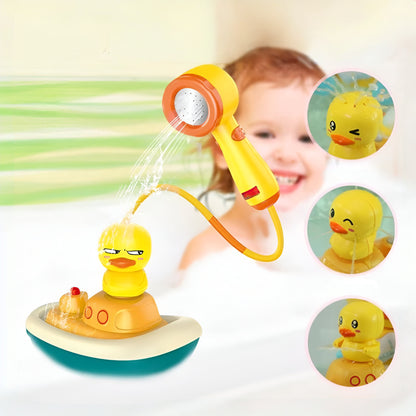 Badespielzeug Baby Ente mit Dusche Boot