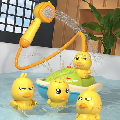 Badespielzeug Baby Ente mit Dusche Boot