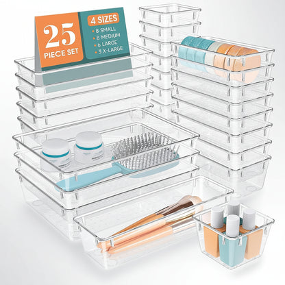 Plastic Drawer Organizer Set Practical Storage Solution Home