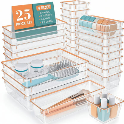 Plastic Drawer Organizer Set Practical Storage Solution Home