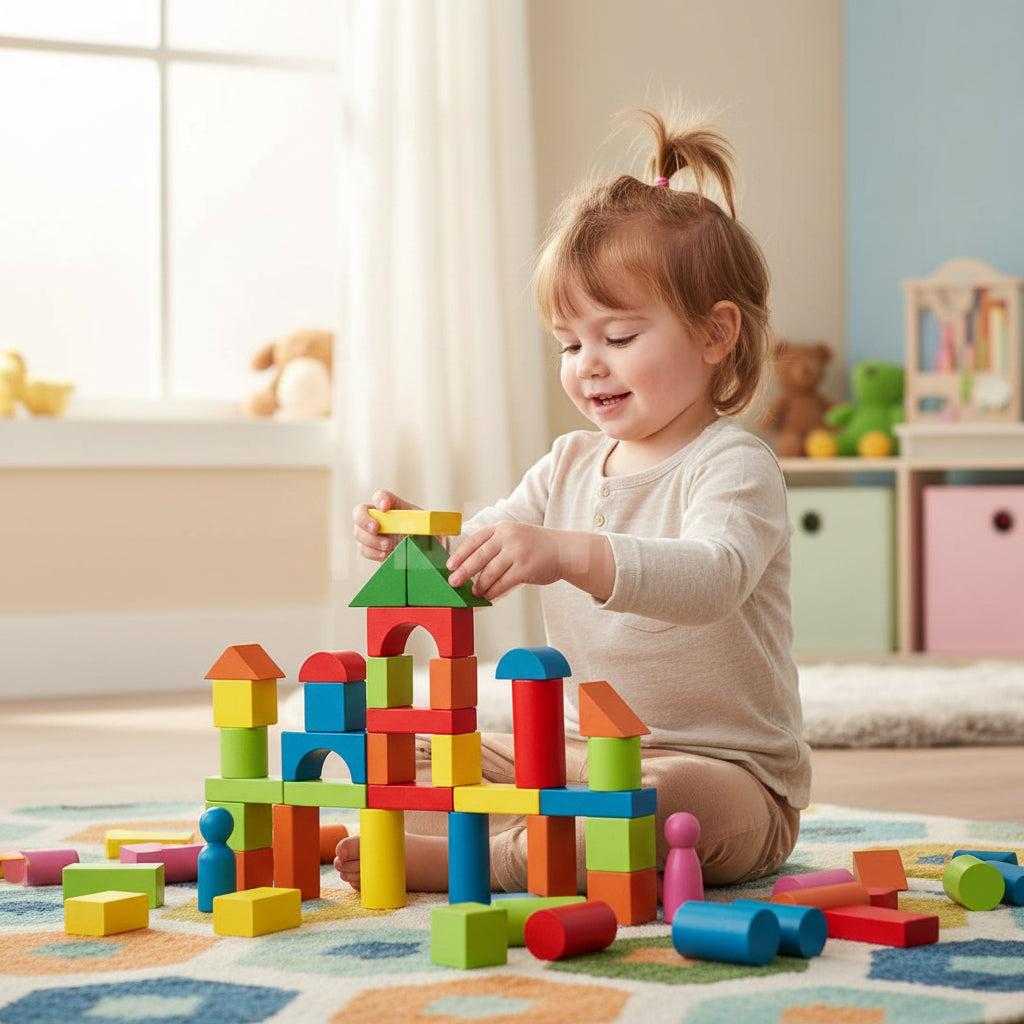 Steckbausteine Lernspielzeug Kreativ Bausteinset - Image 1
