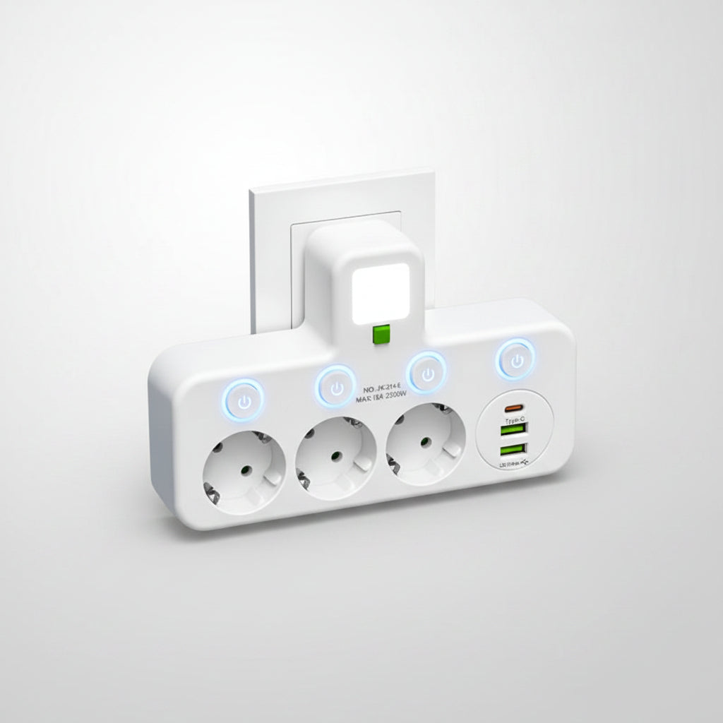 Steckdosenleiste Adapter Mehrfachdose Anschluss - Image 1