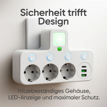 Steckdosenleiste Adapter Stromverteiler USB - Image 5
